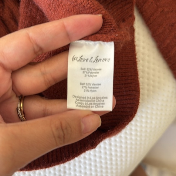 Rust Button-Up Cardigan for love and lemons - Picture 3 of 3